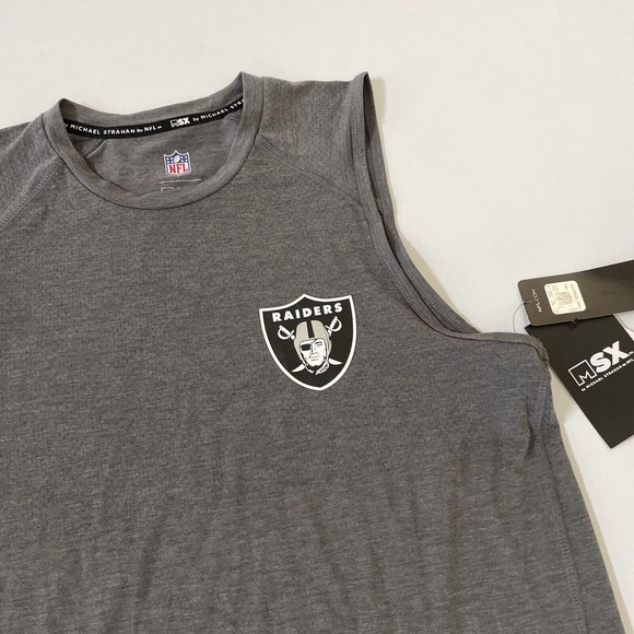 NFL Raiders Shirt MSX by Michael Strahan‎ Sleeveless Top Size Small MSRP $50.00 - Picture 2 of 12